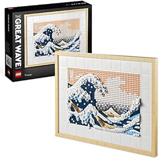 LEGO 31208 Art Hokusai  The Great Wave, 3D Japanese Wall Art Craft Kit, Framed Ocean Canvas, Creative Activity Hobbies for Adults, DIY Home, Office Decor