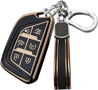 Tpu key fob cover Compatible with Cadillac 2020 2022 CT5 CT6 XTS XT4 XT5 XT6 ATS Escalade ESV accessories keychain