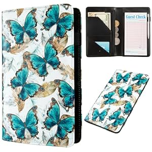 Annamissi 2023010 Kellner Gästebuch Blau Schmetterling