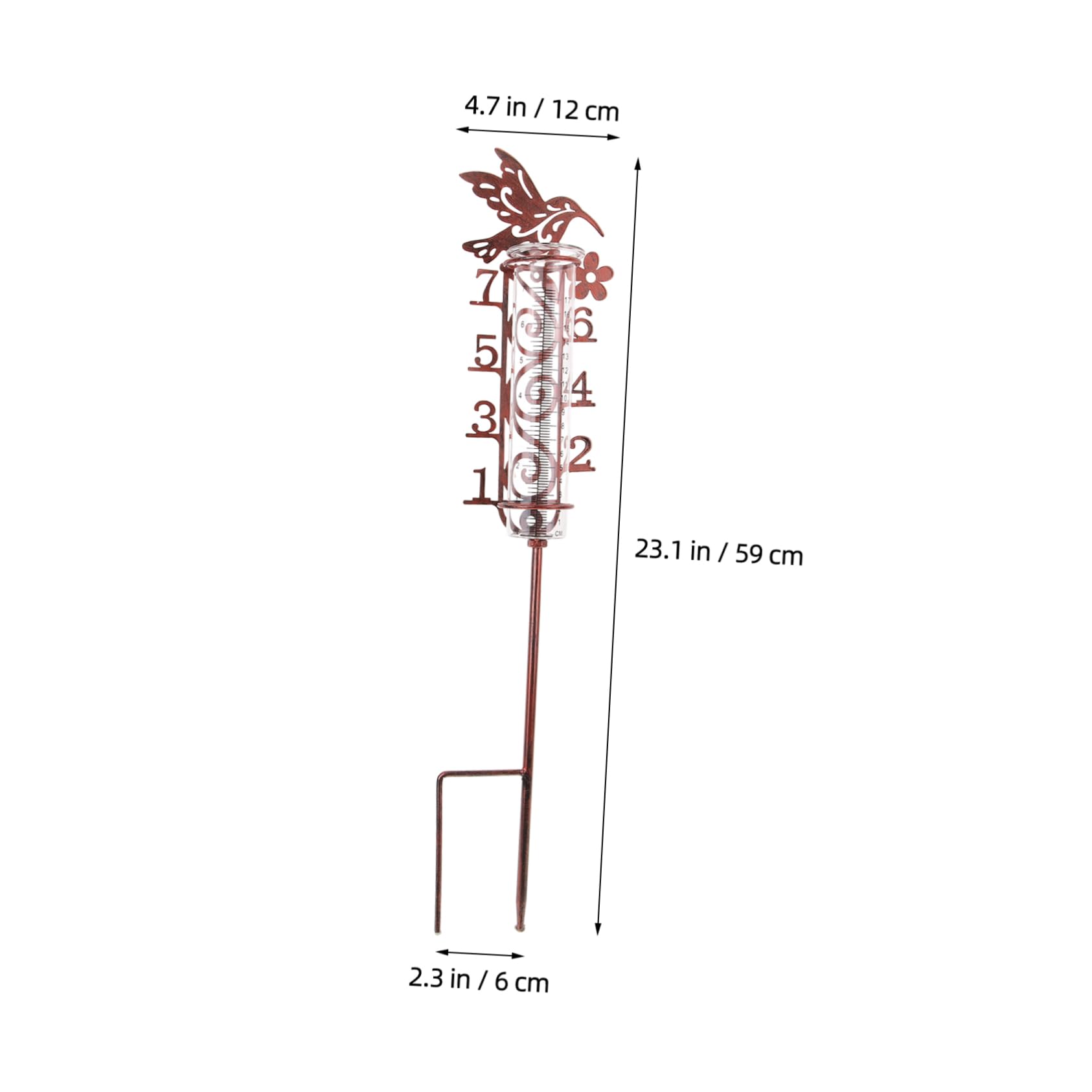 SOLUSTRE 3stücke Outdoor Regenmesser Mit Metallpfahl Präziser Regenmesser Für Garten Dekorative Messvorrichtung Für Niederschlag Kapazität Wetterfest Und Tragbar