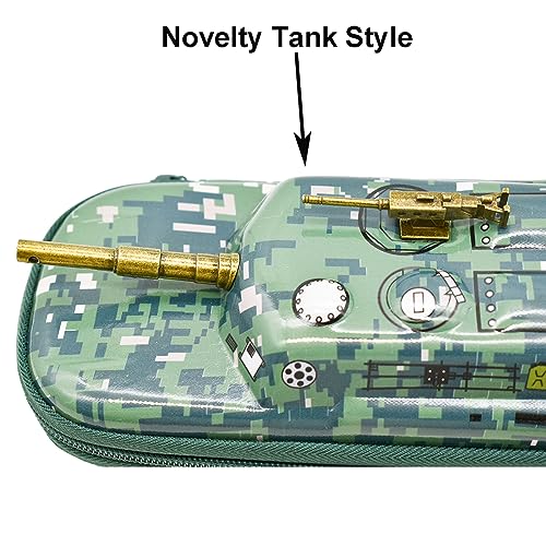 Image of Maydahui Camo Pencil Case Large Capacity Tank Shape Pen Pouch Holder Compartments Organizer Pencil Bag Stationery Box Waterproof EVA Camouflage Green
