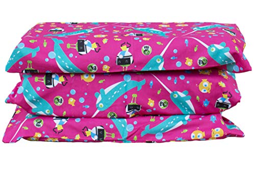 KinderMat Sheets PBS Kids - Full Nap Mat Washable Cover, Narwhal Expedition - Regular, 47" x 22", Great for Daycare & Family Households