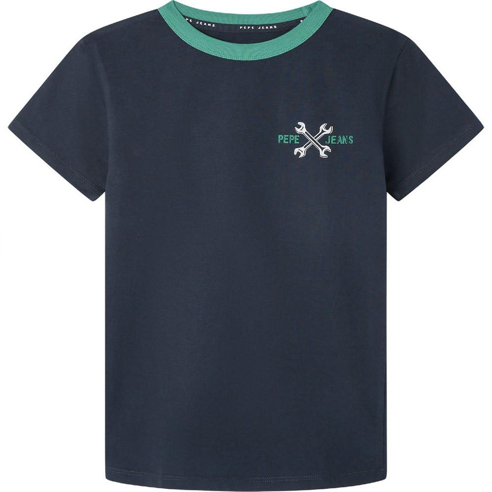 Pepe Jeans Boy's Redwan T-Shirt, Blue (Dulwich Blue), 16 Years