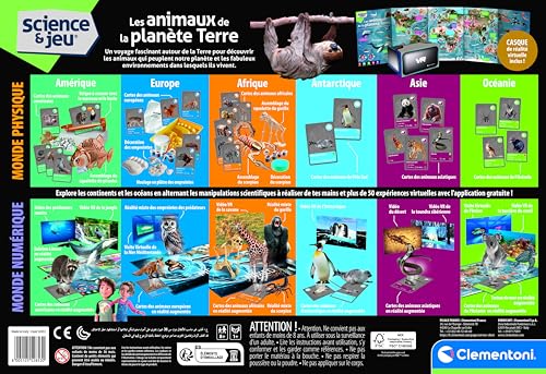 Science et jeu : Grand coffret découverte des animaux avec réalité virtuelle Clementoni Jeux - vue 8
