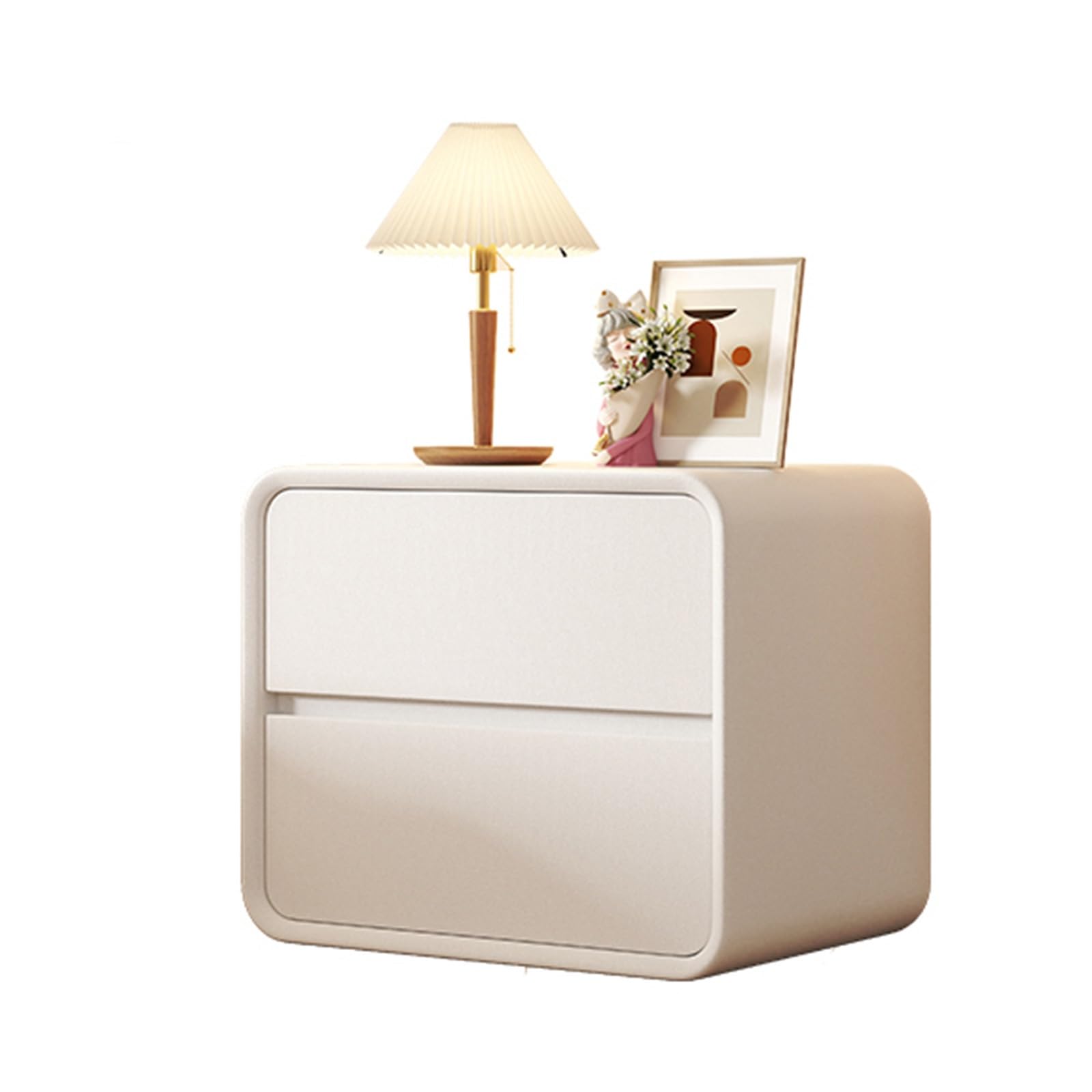 Table de chevet en bois massif blanc, un meuble durable aux finitions soignées
