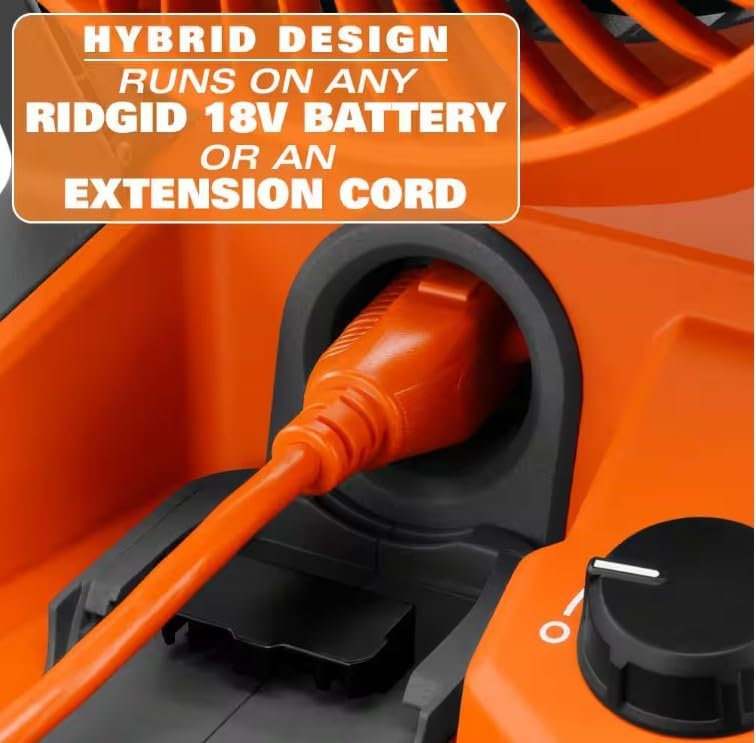 RIDGID 18V 18 Volt Cordless Hybrid Jobsite Fan (Tool Only)