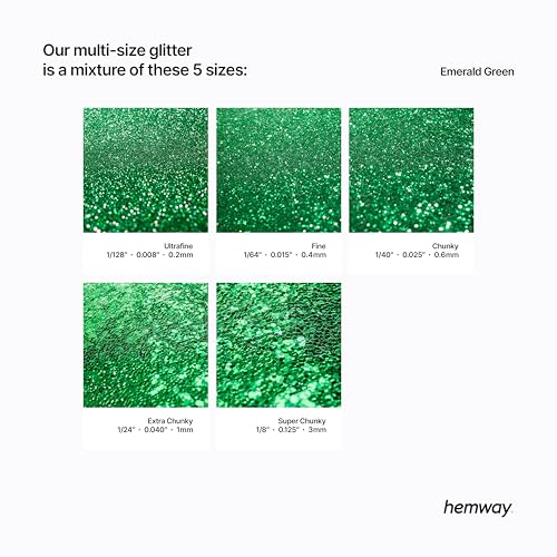 Paillettes pour résine et époxy Hemway shaker vert émeraude - 4