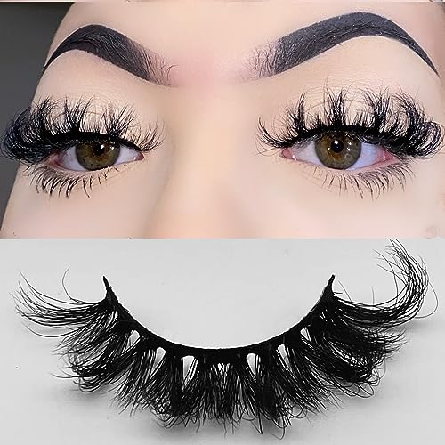 Miss Kiss Fluffy Mink Lashes Strips, Russian Volume D Curl 18mm 1 Pair Soft