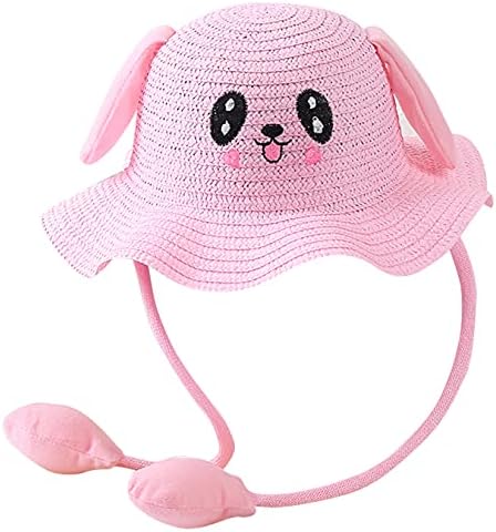 XIATANG Autumn Boys Air Hats Sunhat Ears Rabbit Children Caps Summer Straw With Moving Baby Bag Kids Hats & Caps (B, One Size)