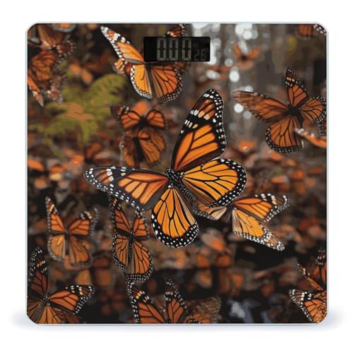 Báscula digital de baño con pantalla LCD grande y vidrio templado miniatura 1