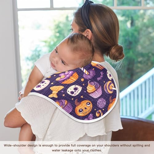 vvfelixl Baby Burp Cloths Halloween Candy Baby Newborn Cotton Burping Cloths Set Babys Washcloths 4 Pack4