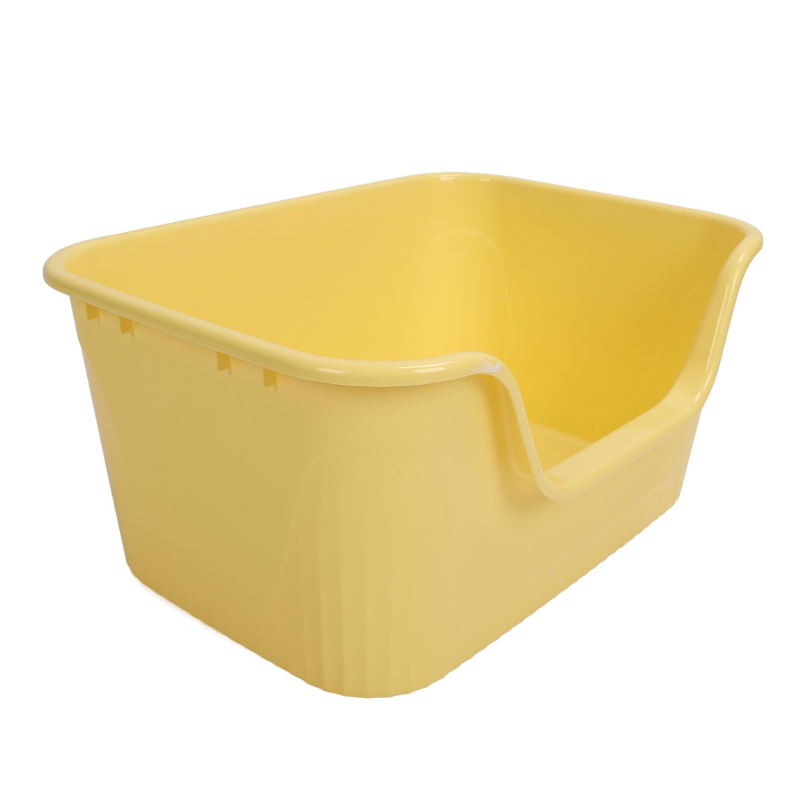 Generic Duża, Odporna na Rozpryskiwanie Kuweta dla Kota, Wysokie Boki dla Dużych Kotów, łatwe w Czyszczeniu, Stylowy Wygląd Właścicieli Kotów, 21,65 X 15,35 X 10,63 Cala (YELLOW)
