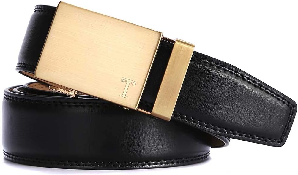 Tonywell Ratchet Belts for Men, Leather Dress Casual Belt, 1 3/8" Adjustable with Comfort Click Buckle - Image 6