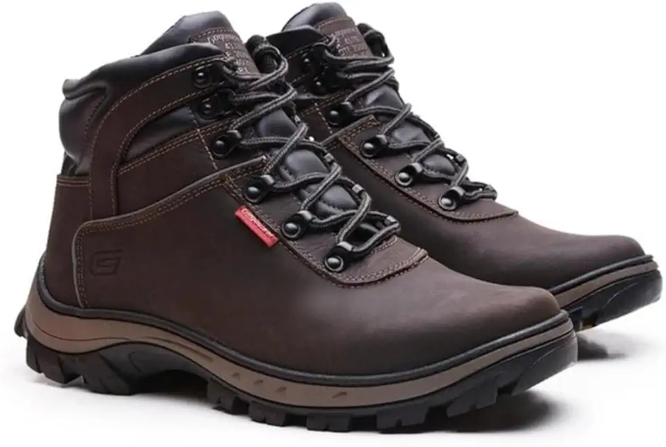 Bota Botina Couro Adventure Trilha Proteção Trabalho