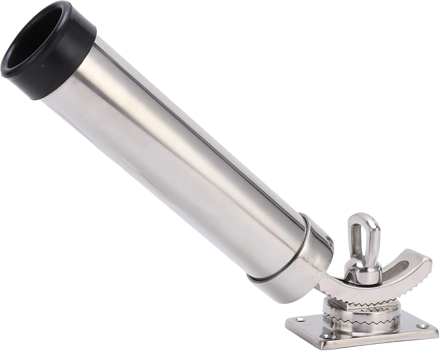 360度左右調節可能な釣竿ホルダー、ステンレススチールマリン釣竿ホルダー、デッキマウントボートヨット釣竿ホルダー、滑り止めインナーラ