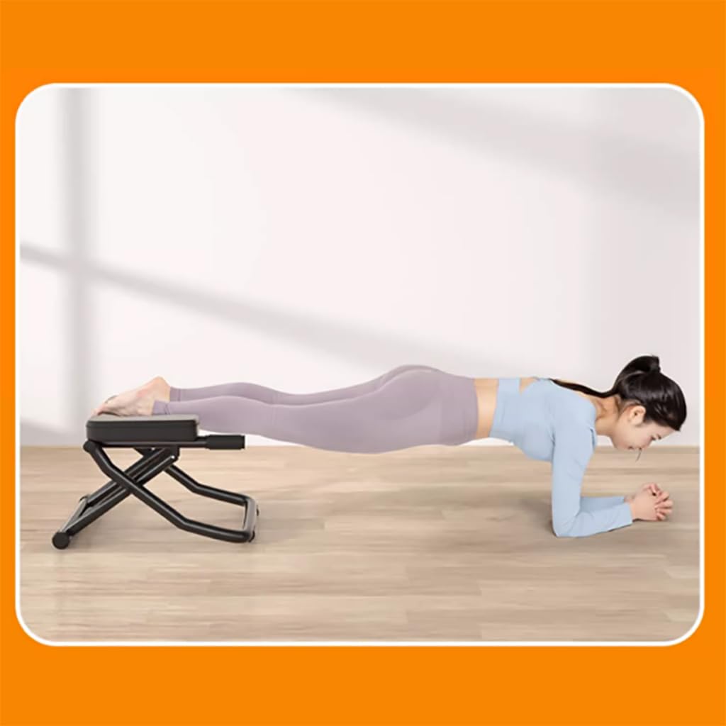 Sgabello per Verticale per Yoga Sedia assistita per Yoga Struttura in Acciaio Metallico Sedia Yoga Pieghevole Portatile Allenatore per Verticale,Red