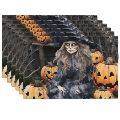 Napperon en lin synthétique d'Halloween résistant de haute qualité