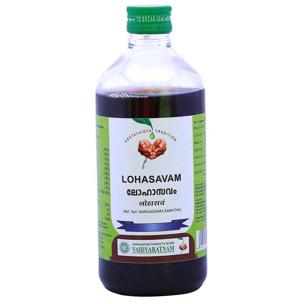 Vaidyaratnam Lohasavam 450 ml (2 sztuki) ajurwedyjskie produkty ziołowe, Ayurveda produkty organiczne