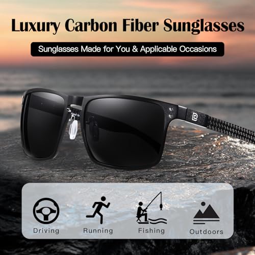 DUCO Sunglasses men Polarized Retro Square Sunglasses for men UV Protection Sports Sun Glasses for Golfing Running 82084