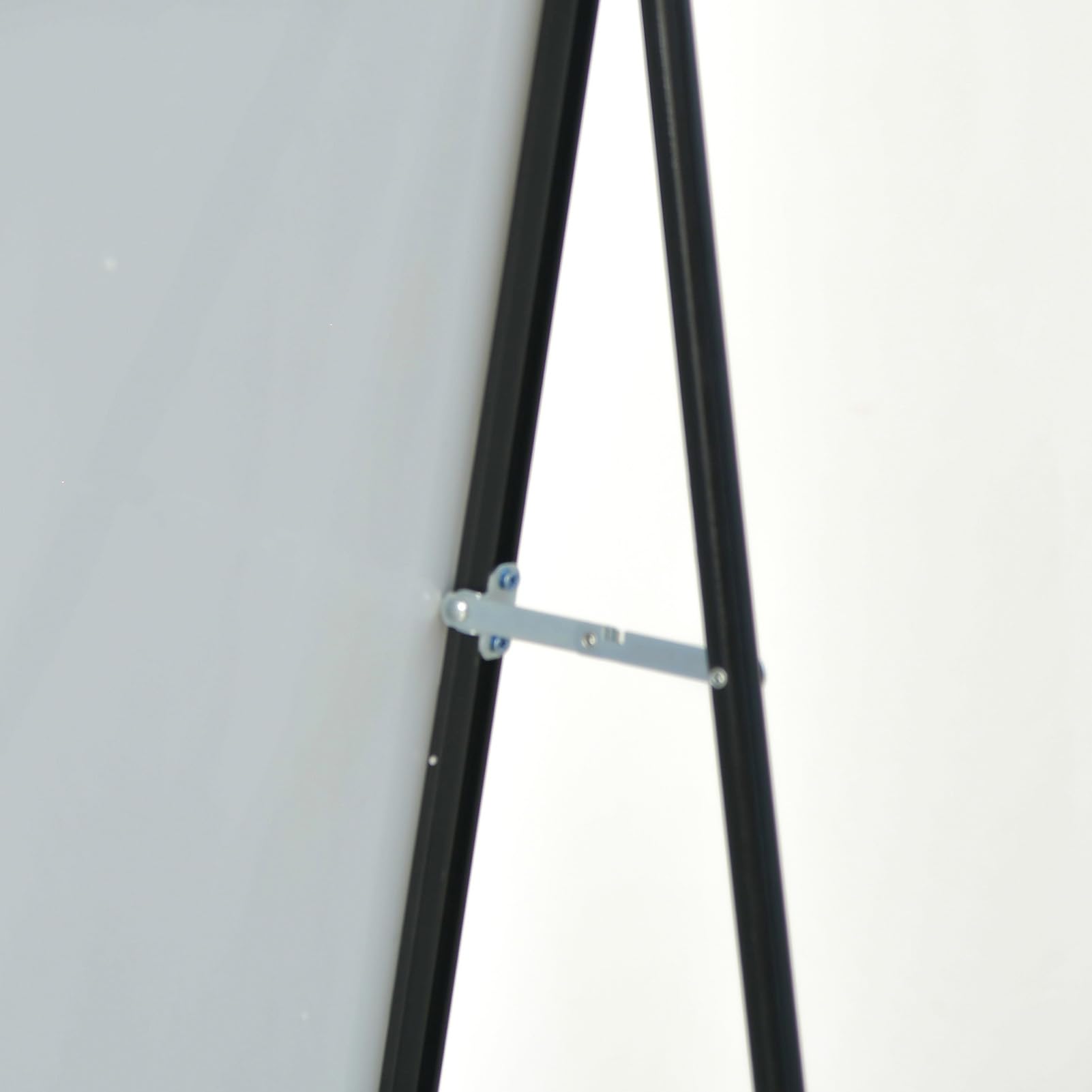 Espejo de Piso rectangular 180 x 80 cm, espejo con base de aleación de aluminio espejo de longitud completa, gran espejo de pared para dormitorio y vestidor (negro, 180 x)