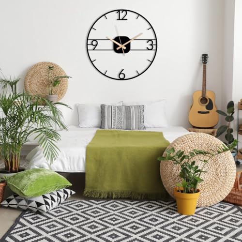 Image of Morden Metal Wall Clock for Living Room, Bedroom, Office, Kitchen, Stylish Wall Clock for Home and Hall, Designer Big Size Modern (DA-221, 60 CM)