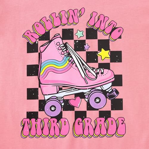 Image of SOFEON First Day of School Shirt for Girls Rollin' Into 1st /2nd /3rd Grade T-Shirt Back to School Skating Graphic Tees Tops