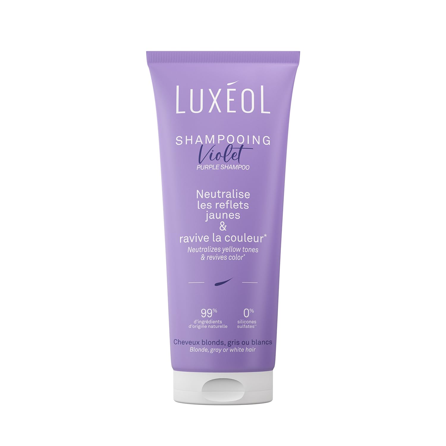 Luxéol - Shampooing Violet - Neutralise les reflets Jaunes & Cuivrés*