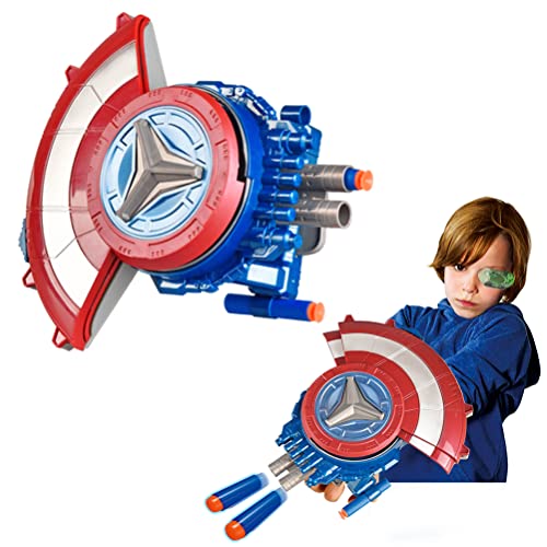 Ghzste Capitán América Shield Launcher Toy Gun, Marvel Avengers Capitán América Escudo Sling...
