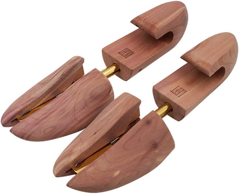 mens shoe trees Red Cedar Wood Single Tube with Split Toe Design 2PKS
