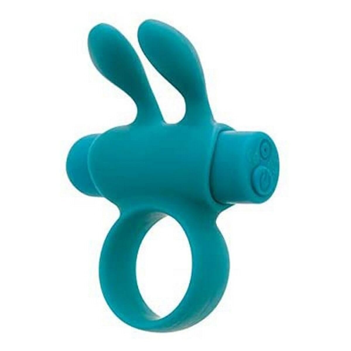 Anillo rabbit turquesa elástico sumergible con estimulador clítoris