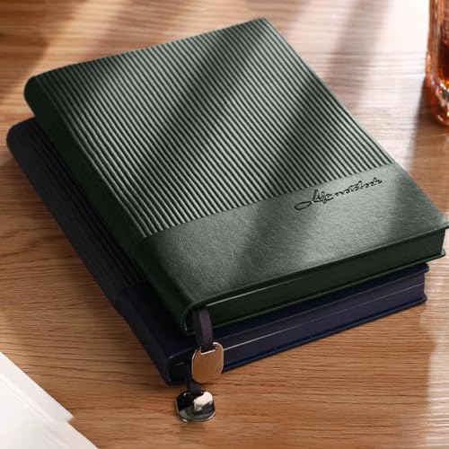Carnet B5 ligné en cuir PU avec ruban marque-page pour l'école et le bureau