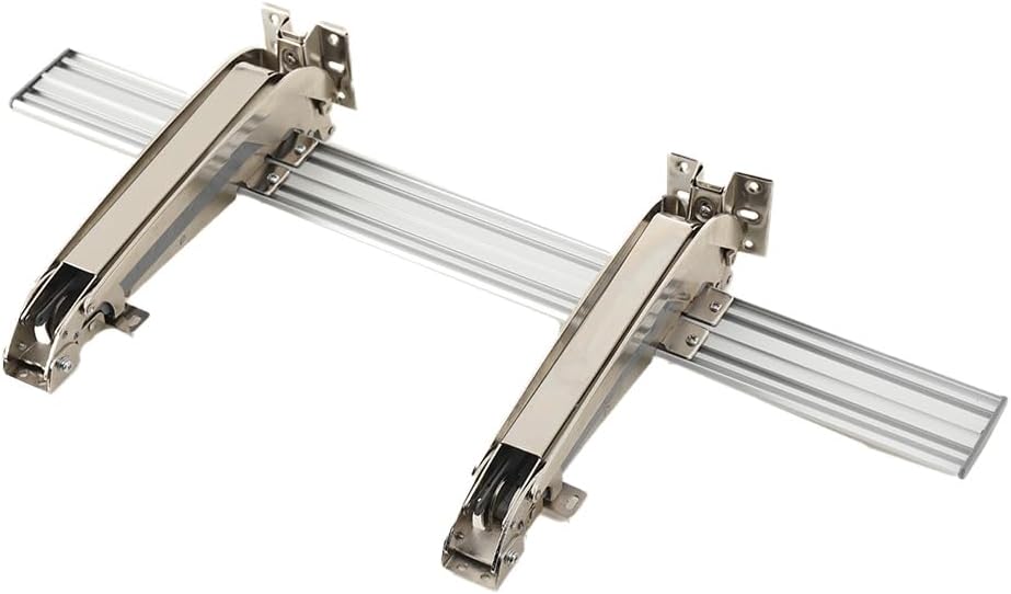 Lateral Opening Door Hinge Set, Load-Bearing 15.4lb Heavy Duty Door Hinges for Cabinet Doors Closet Doors, 180° Parallel Opening Cabinet Wardrobe Door Sliding, Damping Cushioning Mechanism