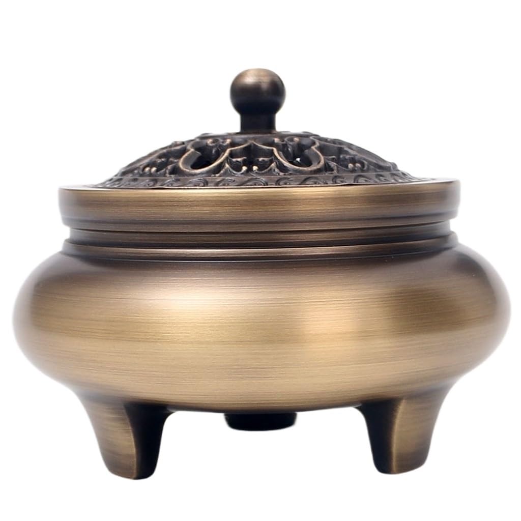 incense burner， Incense burner censer holder Burner All Copper Living Room Household Plate Antique