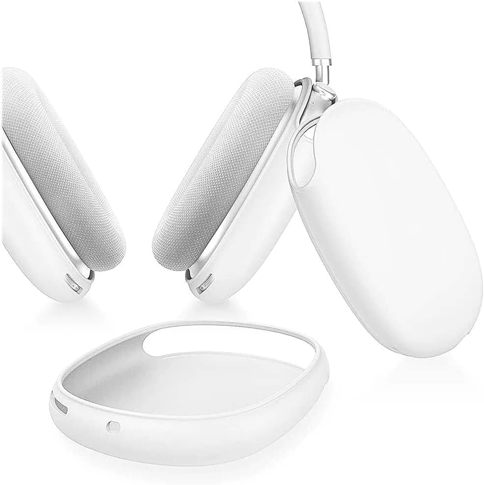 SaharaCase Liquid Silicone Cover Case for Apple AirPods Max [Rugged] Headphone Protection Antislip Grip Slim (White)