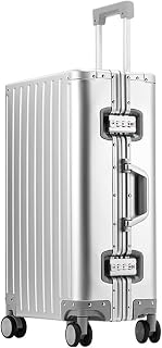 Maleta de Equipaje Maletas de Viaje Maleta De Equipaje Maleta con Ruedas De Aleación Maleta De Metal Equipaje con Ruedas Universal Silencioso Maletas Viaje Maleta de Mano (Color : D, Size : 24inch)