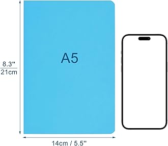 ZCZN A5 Lined Notebooks, 12-Pack, 60 Pages Each, Soft Cover Note Pads Set, 6 Pastel Colours - Ideal for School, Study, Note-Taking