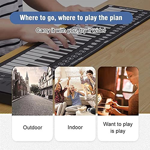 JTYX 61 Touches Flexible Roll Up Piano Clavier Silicone Hand Roll Piano Piano électrique numérique avec Haut-Parleur intégré Clavier de Musique éducatif pour Enfants Cadeau - Les Beatles, Paul McCartney, John Lennon, RIngo Starr, George Harrison JTYX 61 Touches Flexible Roll Up Piano Clavier Silicone Hand Roll Piano Piano électrique numérique avec Haut-Parleur intégré Clavier de Musique éducatif pour Enfants Cadeau – Image 4
