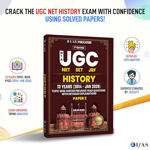 Image of UGC NET History Paper 2 Book 2026 | 13 Years' (2014 to Jan 2026) Previous Year Solved Paper with Detailed Solutions | Best Seller PYQ for NTA UGC NET /JRF History Exam in India | IFAS
