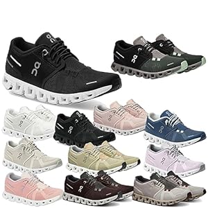 On Women’s Cloud 5 Sneakers, Black/Lead, 5.5 Medium US