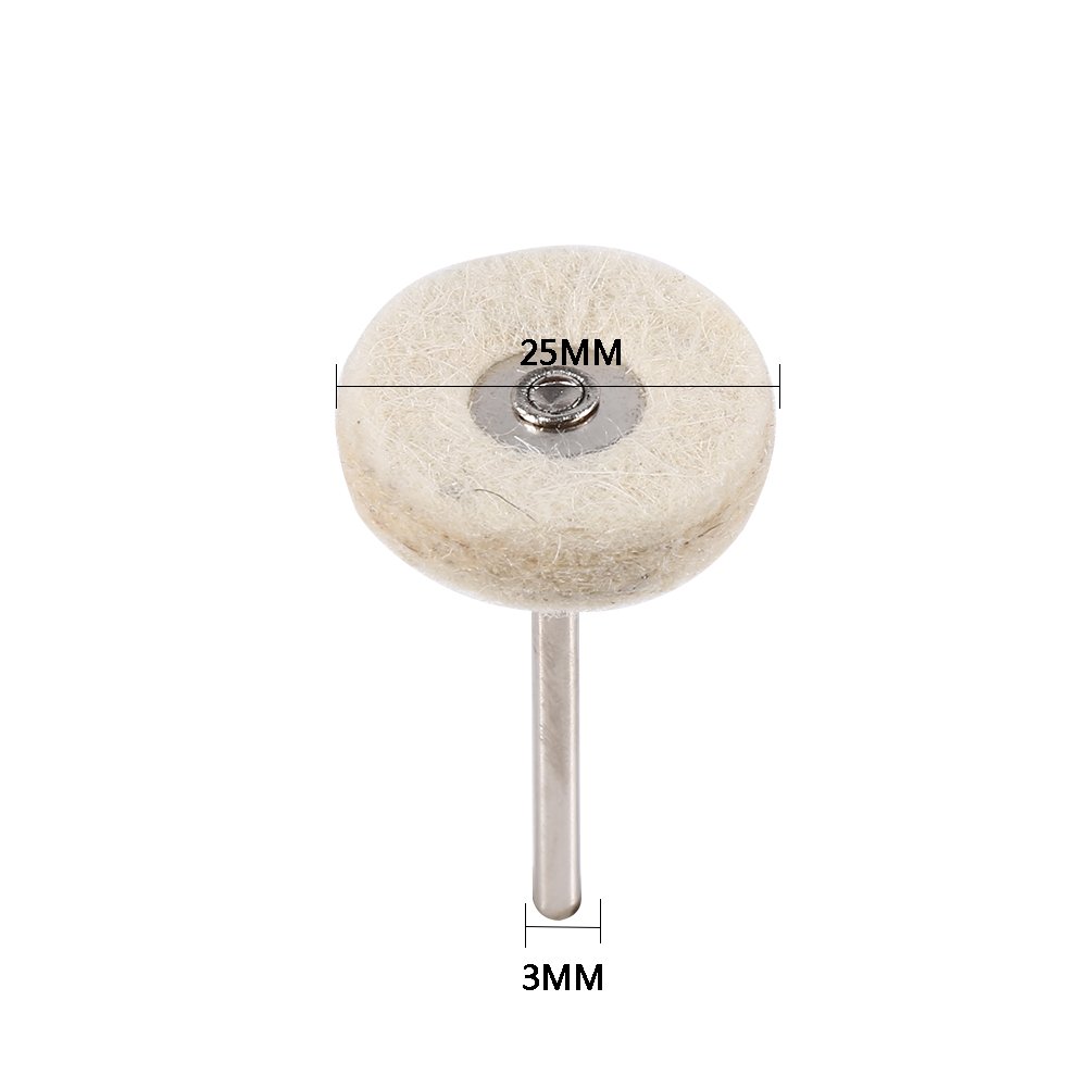 10 pcs Mini Buffing Polishing Pads, Felt Polishing Buffing Wheel Rotary Tool Wheel Shaped Polishing Tool for Metal Aluminum, Stainless, Rotary Tool Accessories
