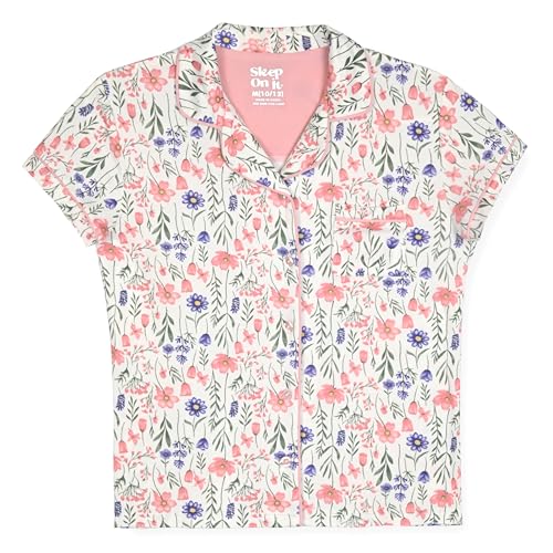 Sleep On It Girls Pajamas Set 2-Piece Pajama Coat and Sleep Pants For Kids With Matching Schrunchie2