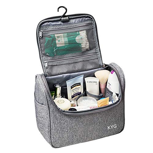 KYG Neceser para Colgar Bolsas de Aseo Impermeable y Resistente Neceser de Viaje con Compartimento Separable para Hogar Vacaciones Viaje...