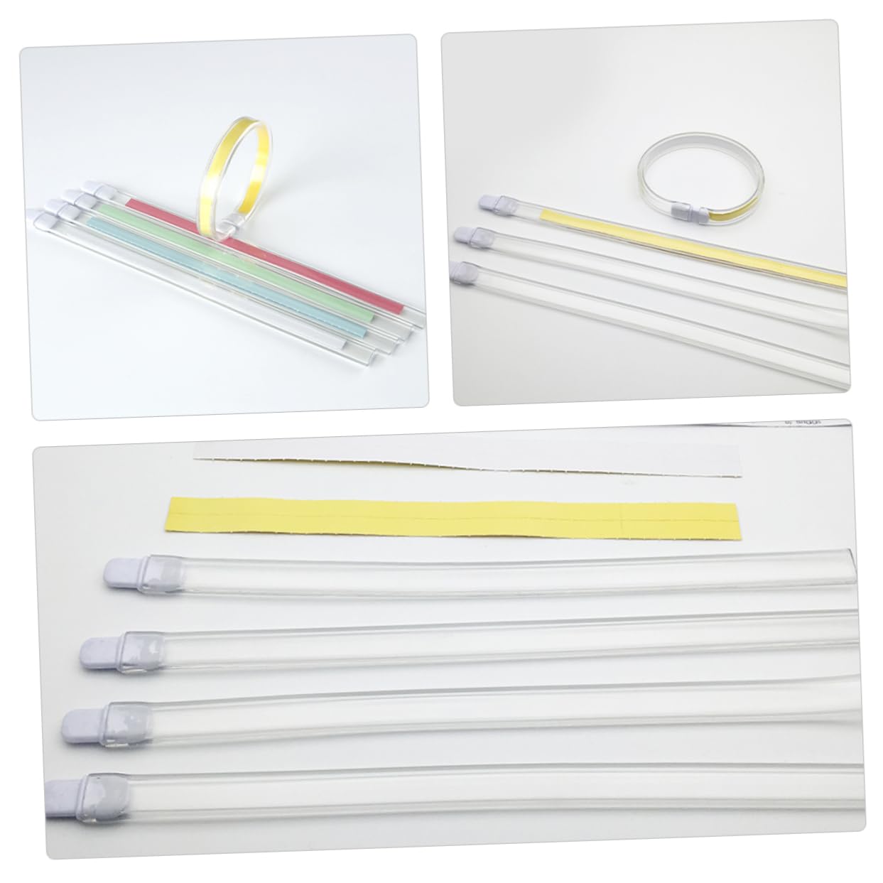 Operitacx 20pezzi Braccialetti Identificativi Scrivibili Per Ospedale Design Antimanomissione Per Medica e Eventi Bracciali Per Adulti e Anziani Multi-colore