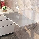 Robuster Klapptisch zur Wandmontage, Edelstahl, zusammenklappbar, für Esszimmer und Arbeitstisch, maximale Traglast 150 kg, platzsparende Lösung für Büro und Esszimmer