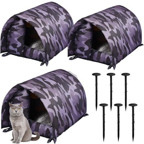 Jucgghk This Exquisite 3-Piece Cat House is Weatherproof and Heat-Insulating. It is an Artificial Cat House, Suitable for Indoor Pet Cats and Dogs Suitable for Indoor Pets