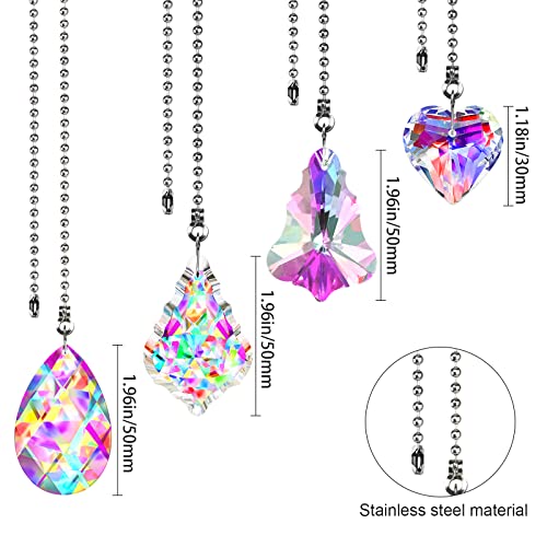 39-inch Crystal Ceiling Fan pull chain, The Newly Upgraded Bling ceiling fan pulls is Suitable for Pendant Suncatcher, Table Lamps, Toilet Lights, Bathrooms, Home Decoration DIY - Thumbnail 2