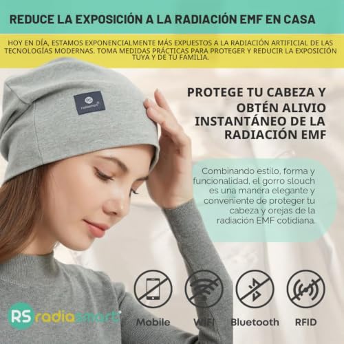 Gorro Radia Smart contra la fatiga por ondas móviles 5G y blindaje RF 6
