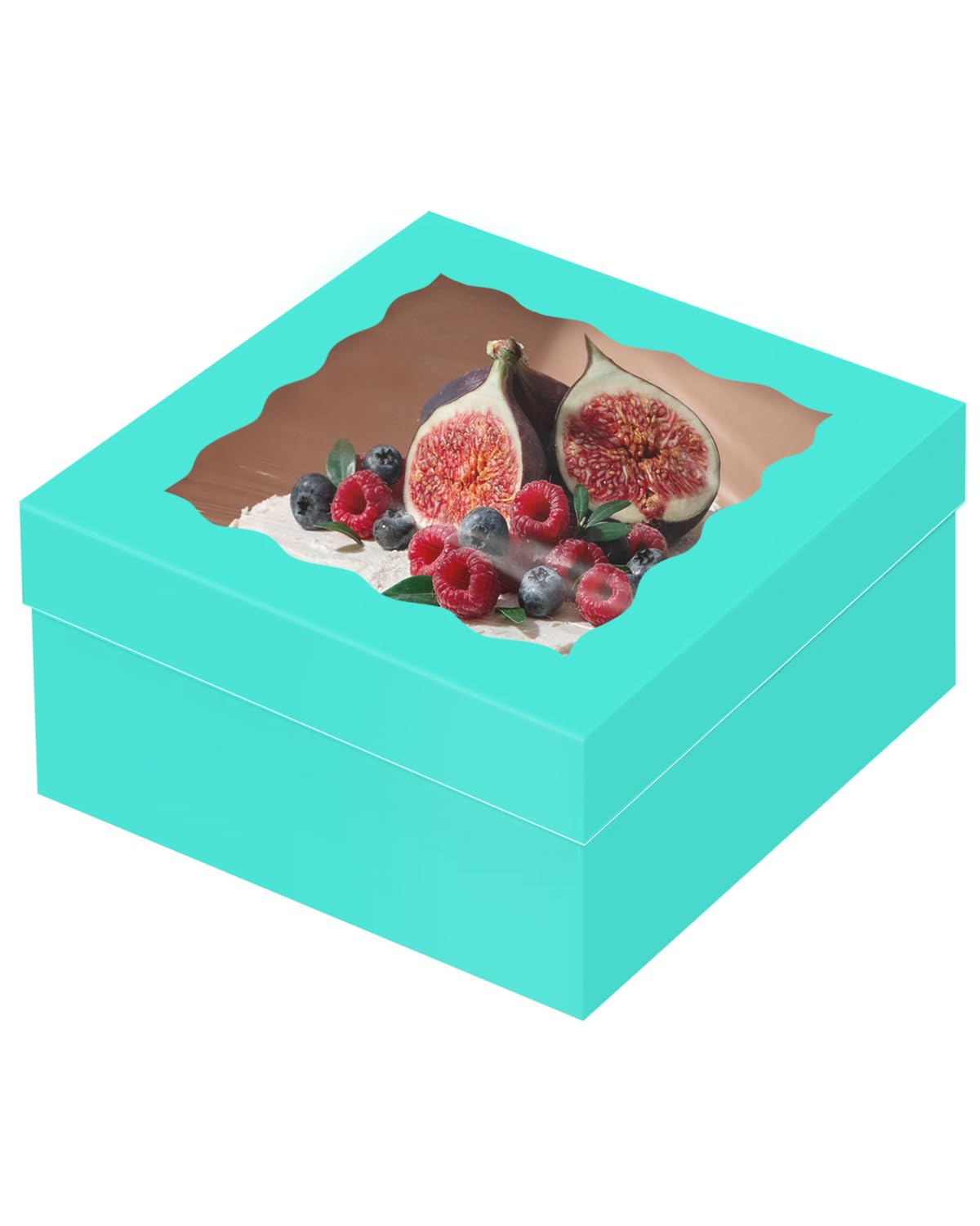 Gcardist 12x12x6 Inch Cake Box, 5 Sets Mint Blue Cake Box with Window & 5 Sets 12 Inch Mint Blue Cake Round Boards - Image 3