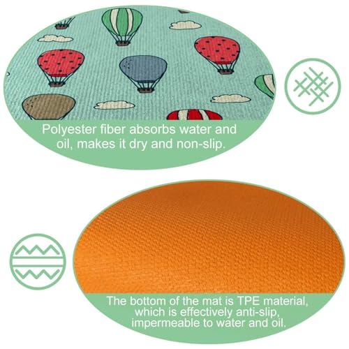 Alfombrillas de cocina absorbentes para suelos secos alfombra nubes 5