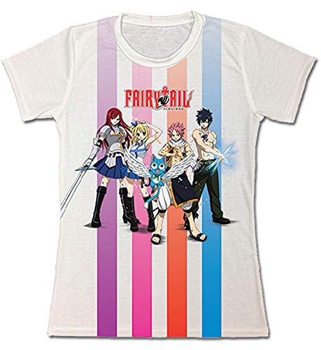 Amazon.com: Fairy Tail- Group with Lines JRS Sublimation T-Shirt-S